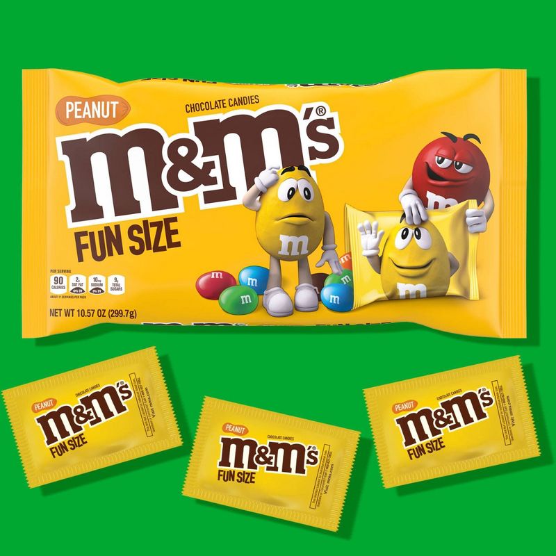 M&#38;M&#39;s Peanut Fun Size Chocolate Candy - 10.57oz, 3 of 11