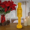 HGTV Home Collection Resin Christmas Themed Nut Cracker, Polyresin and Stone Powder, Yellow, 18in - 2 of 3