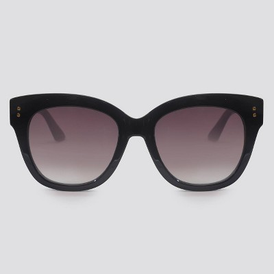 Women's Cat Eye Plastic Sunglasses - A New Day™ Black