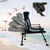 PAGED Portable Folding Chair Lounge Chair Outdoor with Adjustable Backrest for Camping, Picnics, Fishing - 4 of 4