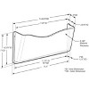 Azar Displays Dark Gray/Smoke Colored Single Pocket Wall File with Double Sided Tape, 4-Pack - 4 of 4