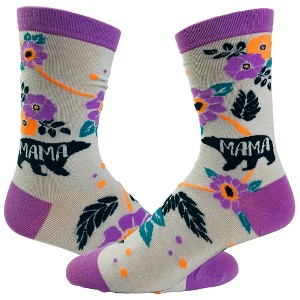 Crazy Dog T-Shirts Womens Mama Bear Socks Funny Mothers Day Footwear - 1 of 4