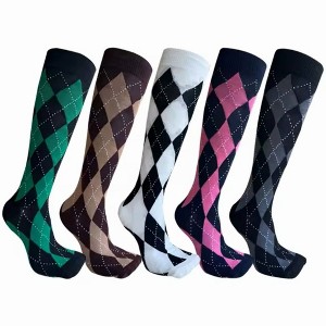 Argyle Patterned Knee High Socks from the Sock Panda (Women's Sizes, Adult Medium) - 1 of 4