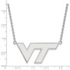 Black Bow Jewelry 10k White Gold Virginia Tech Hokies NCAA Necklace 18 Inch - 2 of 4