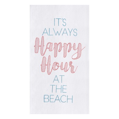 C&F Home It's Always Happy Hour At The Beach Flour Sack Cotton Kitchen Towel