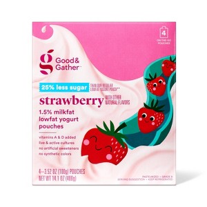 Kids' Strawberry Yogurt Cups - 3.5oz/4ct - Good & Gather™ - 1 of 4