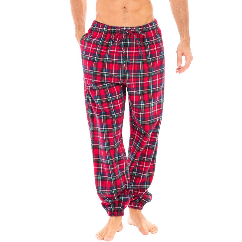Men's Soft Cotton Flannel Pajama Pants, Joggers, 1 of 6