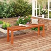 Tangkula Outdoor Solid Wood Bench Backless Dining Bench w/ Slatted Seat - 3 of 4