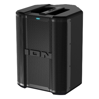 ION Audio Trouper™ 100 Rechargeable Portable Bluetooth® PA System with Wired Microphone, 3-Channel Mixer, and FM Radio in Black