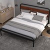 Bed Frame, Platform Bed Frame with Wooden Headboard, Metal Bed Mattress Foundation with Storage, No Box Spring Needed, Easy Assembly - 2 of 4