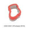 Unique Bargains Medium Sock-Shaped Cutter Hand Washable Stainless Steel Plastic Red 2.2"x2.6"1.6" 1Pcs - 3 of 4