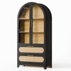 SEVOBAL Utility Storage Cabinets Arched Organizer With 2 Doors For Living Room, Bedroom, Kitchen, 2 Drawers, Black, 15.7"*35.0"*72.8" - 2 of 4