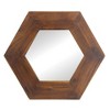NicBex 18.5" Hexagon Wall Mirror,Decorative Mirror with Solid Wood Frame,Wall Decor for Living Room,Bathroom,Hallway,Bedroom - 2 of 4
