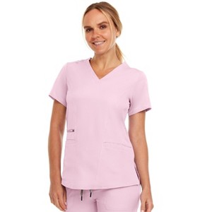 MediChic Women's Ruth 3-Pocket Multi Stitch V-Neck Scrub Top - 1 of 4