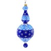 Sbk Gifts Holiday 10.0 Inch Turquoise Floral Drop Ornament Blue Flow Flowers Tree Ornaments - 3 of 3