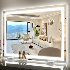 22 Inch LED Vanity Mirror with Dimmable 3 Modes, Tabletop or Wall-Mounted Makeup Mirror - 1 of 4