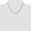 Black Bow Jewelry 3mm, 14k White Gold, Flat Figaro Chain Necklace - 2 of 4