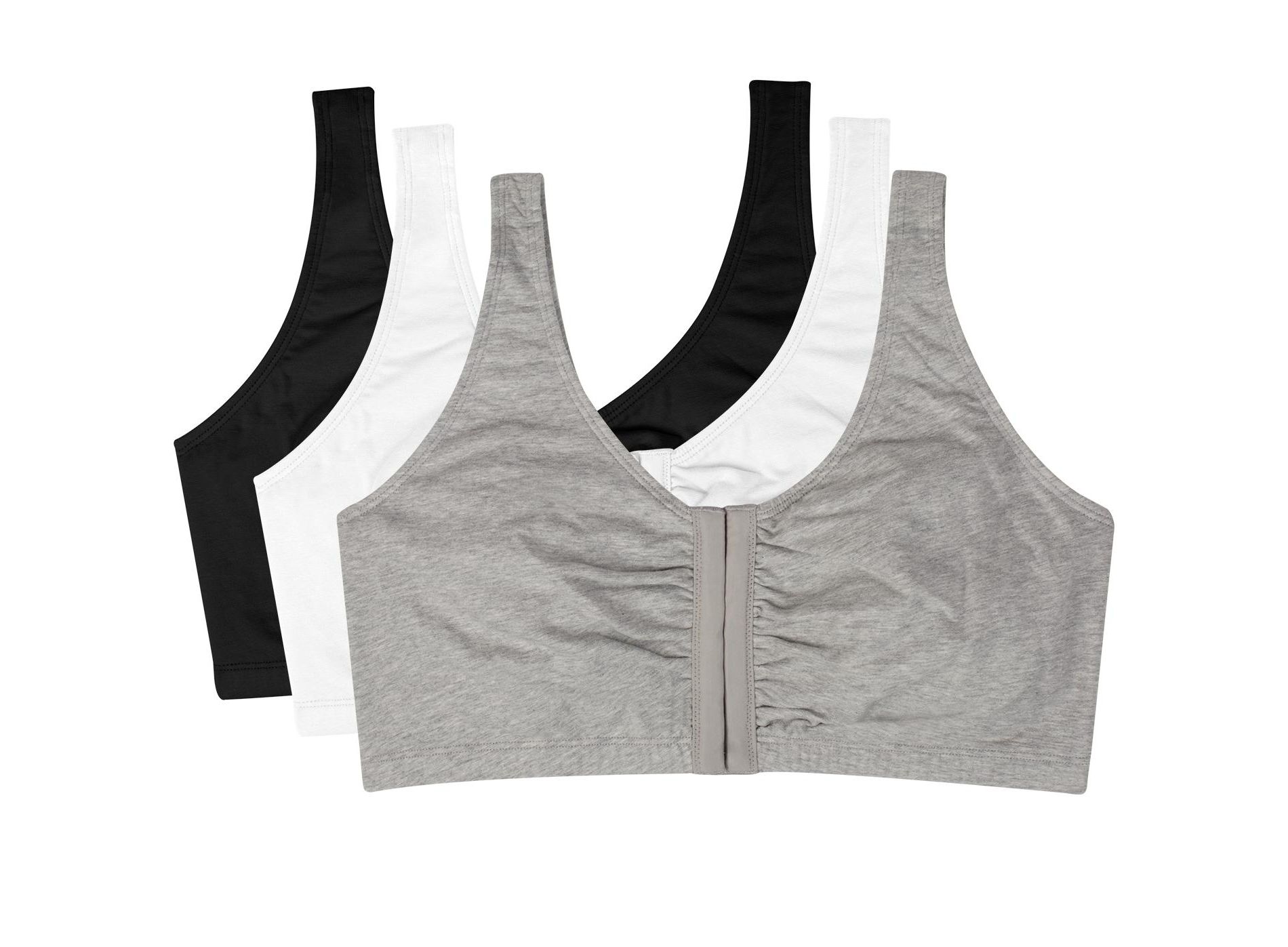 Beyond Soft Front Closure Cotton Bra, 3-Pack