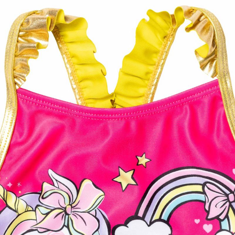 JoJo Siwa Girls Racerback Tankini Top and Bikini Bottom Swim Set Toddler , 4 of 8