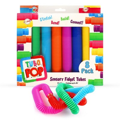 Playkidz Large Pop Tubes Sensory Toys 8 Pack, Multicolor : Target