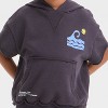 Grayson Mini Toddler Boys' Wave Hoodie Graphic T-Shirt - Black - 3 of 4