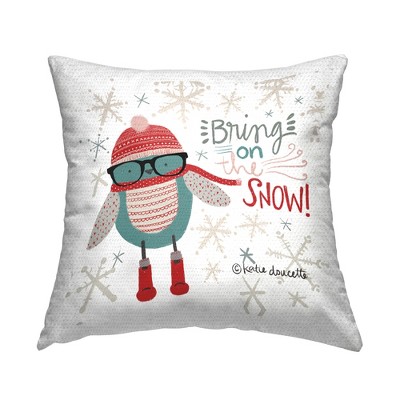 Stupell Industries Bring On The Snow Happy Patterned Blue Bird