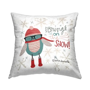 Stupell Industries Bring On The Snow Happy Patterned Blue Bird - 1 of 3