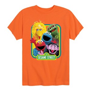 Boys' - Sesame Street - Photo Elmo And Friends Short Sleeve Graphic T-Shirt - 1 of 4