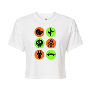 Women's - Disney Villains - Villian Symbols Cropped Graphic T-Shirt - 1 of 4
