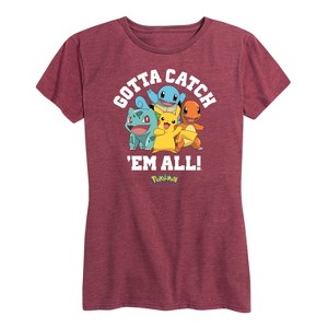Women's - Pokémon - Gotta Catch 'Em All Group Short Sleeve Graphic T-Shirt - 1 of 4