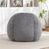 Racxily faux fur beanbag sofa with back support,footstool - adult/child,living room/bedroom filled floor sofa,available in multiple colors - 2 of 4