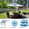 Pure Garden 9 Ft Patio Umbrella, Blue and White - 4 of 4