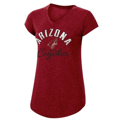  NHL Arizona Coyotes Women's Team Pride V-Neck T-Shirt - L 