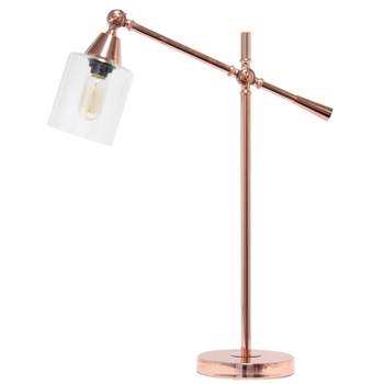 3-light Floor Lamp With Scalloped Glass Shade Rose Gold - Elegant ...