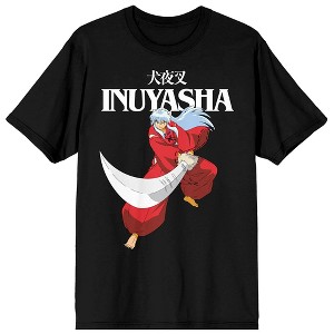 Inuyasha Character with Kanji Black Graphic Tee - 1 of 3