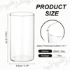 Unique Bargains Glass Bouquet Floating Candle Decorative Cylinder Vase Clear - 2 of 4