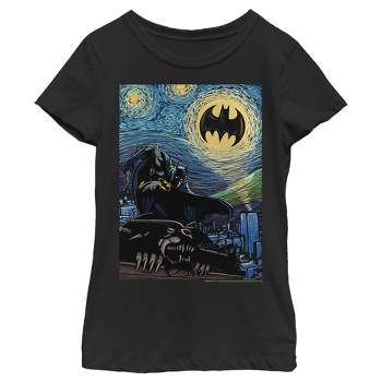 Girl's Batman The Starry Night Signal T-Shirt