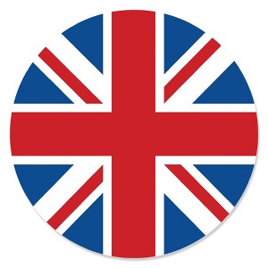 Big Dot of Happiness Cheerio, London - British UK Party Circle Sticker Labels - 24 Count - 1 of 4