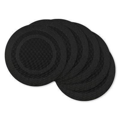 6pc Doubleframe Placemat Black - Design Imports