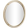 26"x26" Metal Wall Mirror with White Wood Beading Gold - Olivia & May: Luxury Glam Decor, No Assembly Required - 4 of 4