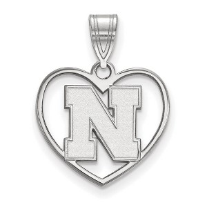 Black Bow Jewelry Sterling Silver Nebraska Cornhuskers NCAA Pendant - 1 of 3