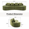 Mocamel Modern Minimalist Curved Modular Sofa: High-Density Plush, Skin-Friendly, Perfect Multi-Person Leisure Seating for Living Rooms - 2 of 4