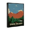 Stupell Industries Visit Twin Peaks Mountain Landscape Black Floater Framed Canvas Wall Art - 3 of 4