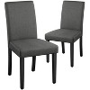 Yaheetech Set of 2 Armless Upholstered Dining Chairs with Solid Wood Legs - 2 of 3