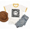 Simply Sage Market Women's Football Smiley Face Short Sleeve Ringer Tee - 2 of 3
