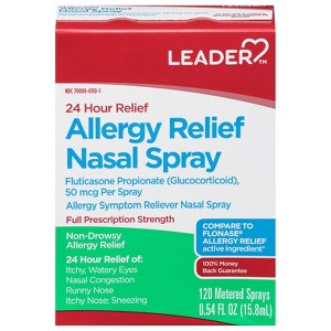 Leader Nasal Spray 24 Hour Relief Allergy Relief 120 ea - 1 of 4