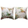 Manual Woodworks and Weavers Hummingbird Garden Throw Pillow – 12x12 Climaweave Outdoor Accent - 2 of 3