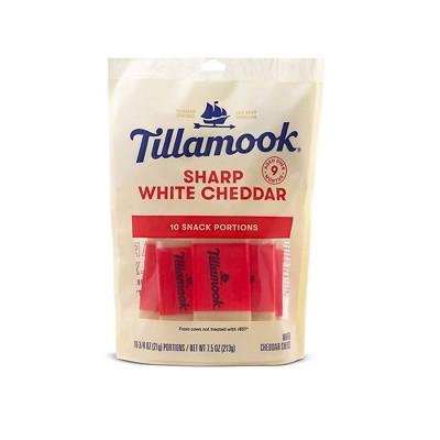 Tillamook Sharp White Cheddar Cheese Snacks - 7.5oz/10ct