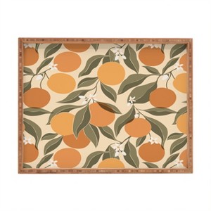 Cuss Yeah Designs Abstract Oranges Rectangular Tray - Deny Designs - 1 of 2