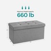 SONGMICS 30" Storage Ottoman Bench Ottoman with Storage Footstool Hold up to 660 lb for Bedroom Living Room - 4 of 4